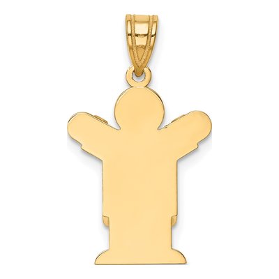 14K Yellow Gold Boy Overalls Charm – view 5