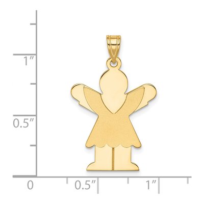 14K Yellow Gold Girl Charm – view 4