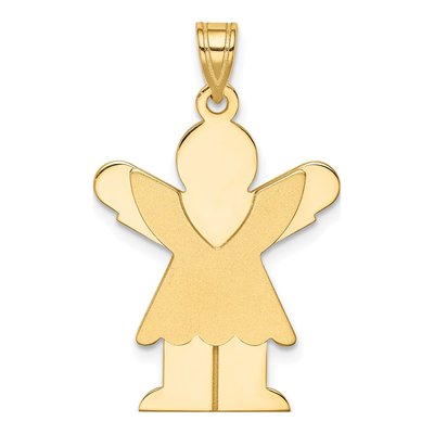 14K Yellow Gold Girl Charm