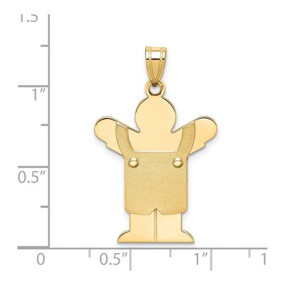 14K Yellow Gold Boy Overalls Charm – view 4