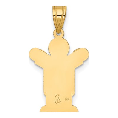 14K Yellow Gold Boy Overalls Charm – view 5