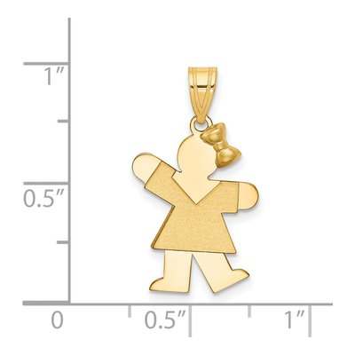 14K Yellow Gold Girl Charm – view 4