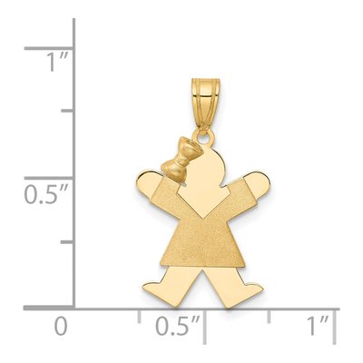 14K Yellow Gold Girl Charm – view 4