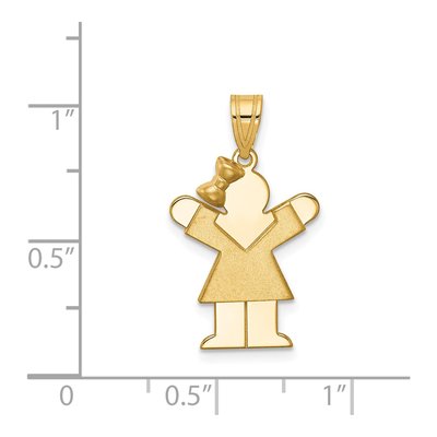 14K Yellow Gold Girl Charm – view 4