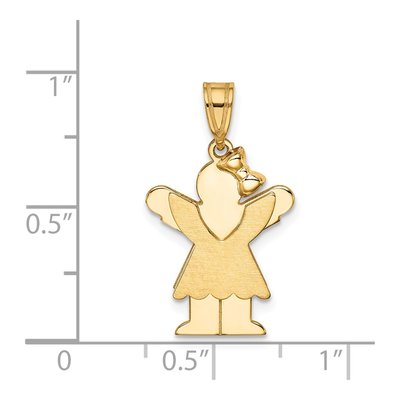 14K Yellow Gold Girl Charm – view 3