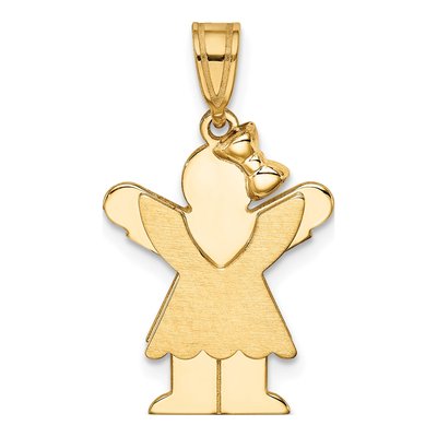 14K Yellow Gold Girl Charm