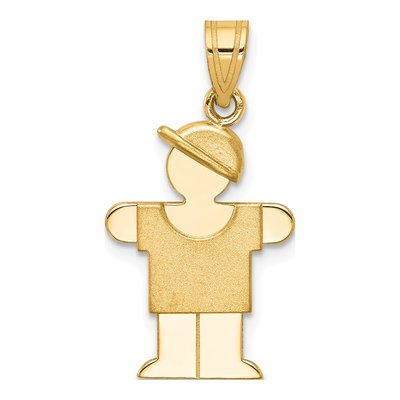 14K Yellow Gold Boy Charm