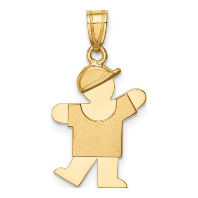 14K Yellow Gold Boy Charm
