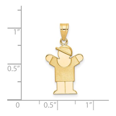14K Yellow Gold Boy Charm – view 4