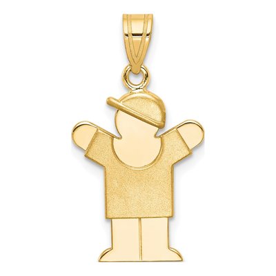 14K Yellow Gold Boy Charm
