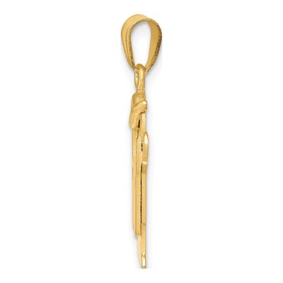 14K Yellow Gold Boy Overalls Charm – view 2