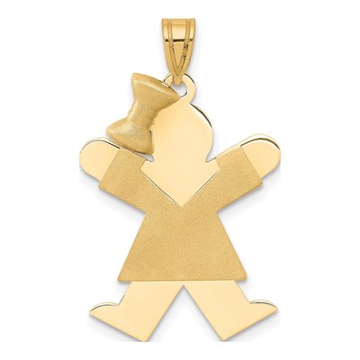 14K Yellow Gold Girl Charm