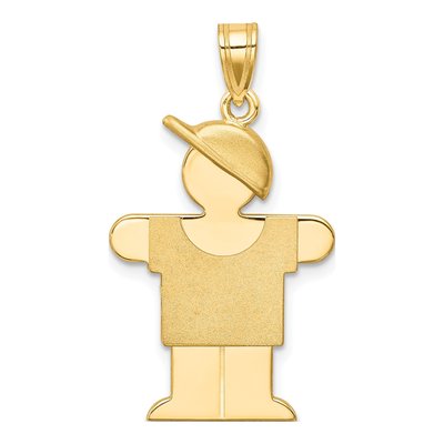 14K Yellow Gold Boy Charm