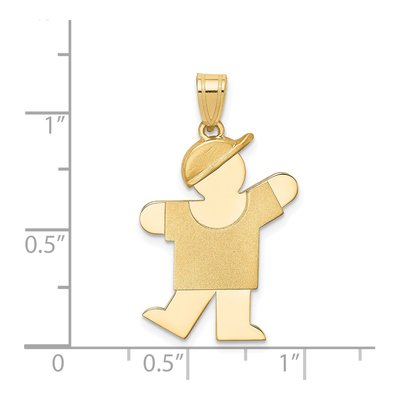 14K Yellow Gold Kids Boy Charm – view 4