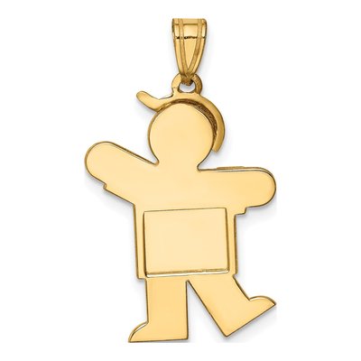 14K Yellow Gold Kids Boy Charm – view 5