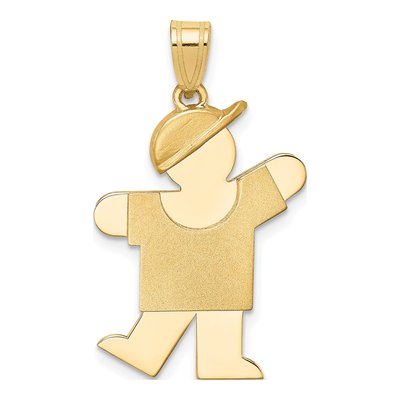 14K Yellow Gold Kids Boy Charm