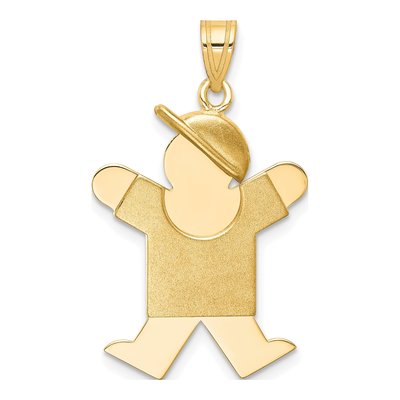 14K Yellow Gold Boy Charm