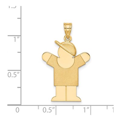 14K Yellow Gold Kids Boy Charm – view 4