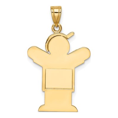 14K Yellow Gold Kids Boy Charm – view 5