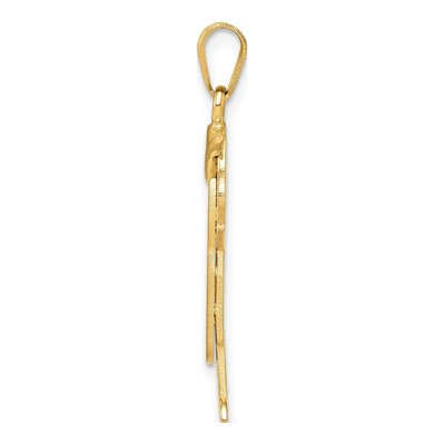 14K Yellow Gold Boy Overalls Charm – view 3