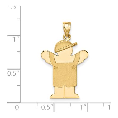 14K Yellow Gold Boy Overalls Charm – view 4