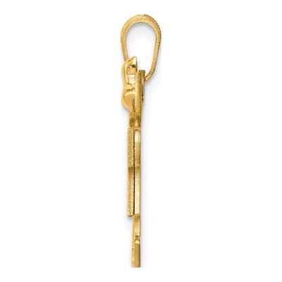 14K Yellow Gold Kids Kiss Charm – view 2
