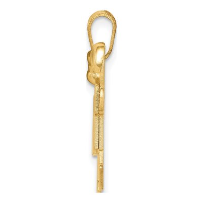 14K Yellow Gold Boy Girl Kiss Charm – view 3