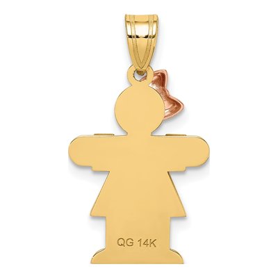 14K Two-Tone Gold Girl Charm – view 5