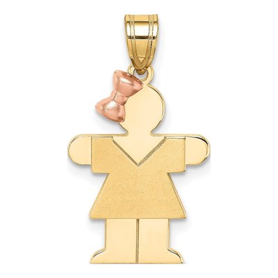 14K Two-Tone Gold Girl Charm
