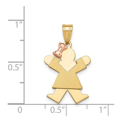 14K Two-Tone Gold Girl Charm – view 4