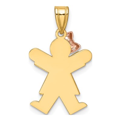 14K Two-Tone Gold Girl Charm – view 5