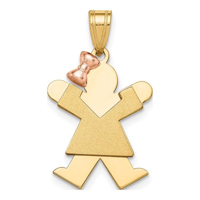 14K Two-Tone Gold Girl Charm