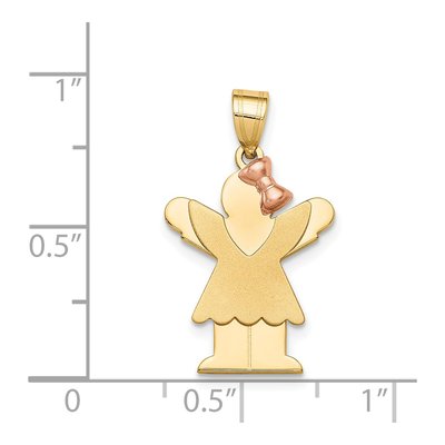 14K Two-Tone Gold Girl Charm – view 4