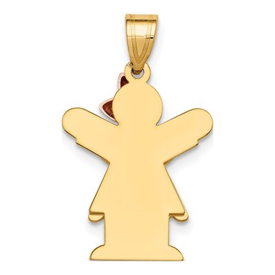 14K Two-Tone Gold Girl Charm – view 5