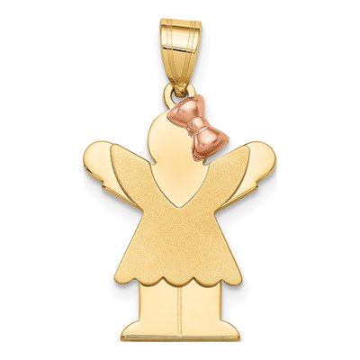 14K Two-Tone Gold Girl Charm