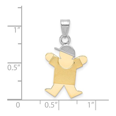 14K Two-Tone Gold Boy Charm – view 5