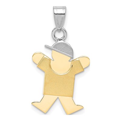 14K Two-Tone Gold Boy Charm
