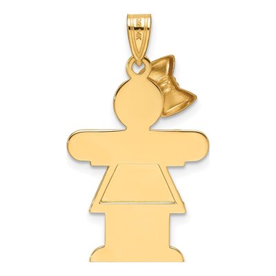 14K Two-Tone Gold Girl Charm – view 4