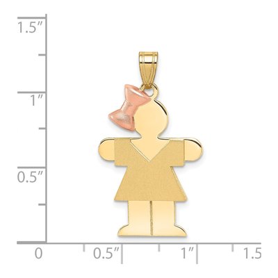 14K Two-Tone Gold Girl Charm – view 5