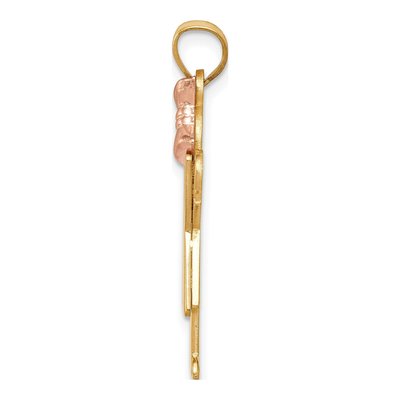 14K Two-Tone Gold Girl Charm – view 2