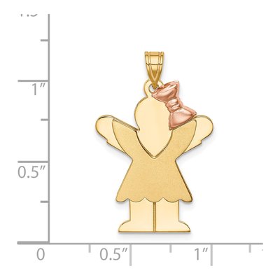 14K Two-Tone Gold Girl Charm – view 3