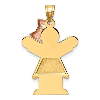 14K Two-Tone Gold Girl Charm – view 4