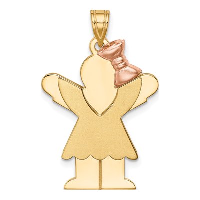 14K Two-Tone Gold Girl Charm