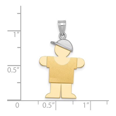 14K Two-Tone Gold Boy Charm – view 3