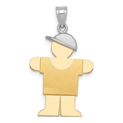 14K Two-Tone Gold Boy Charm