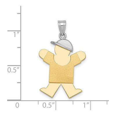 14K Two-Tone Gold Boy Charm – view 3