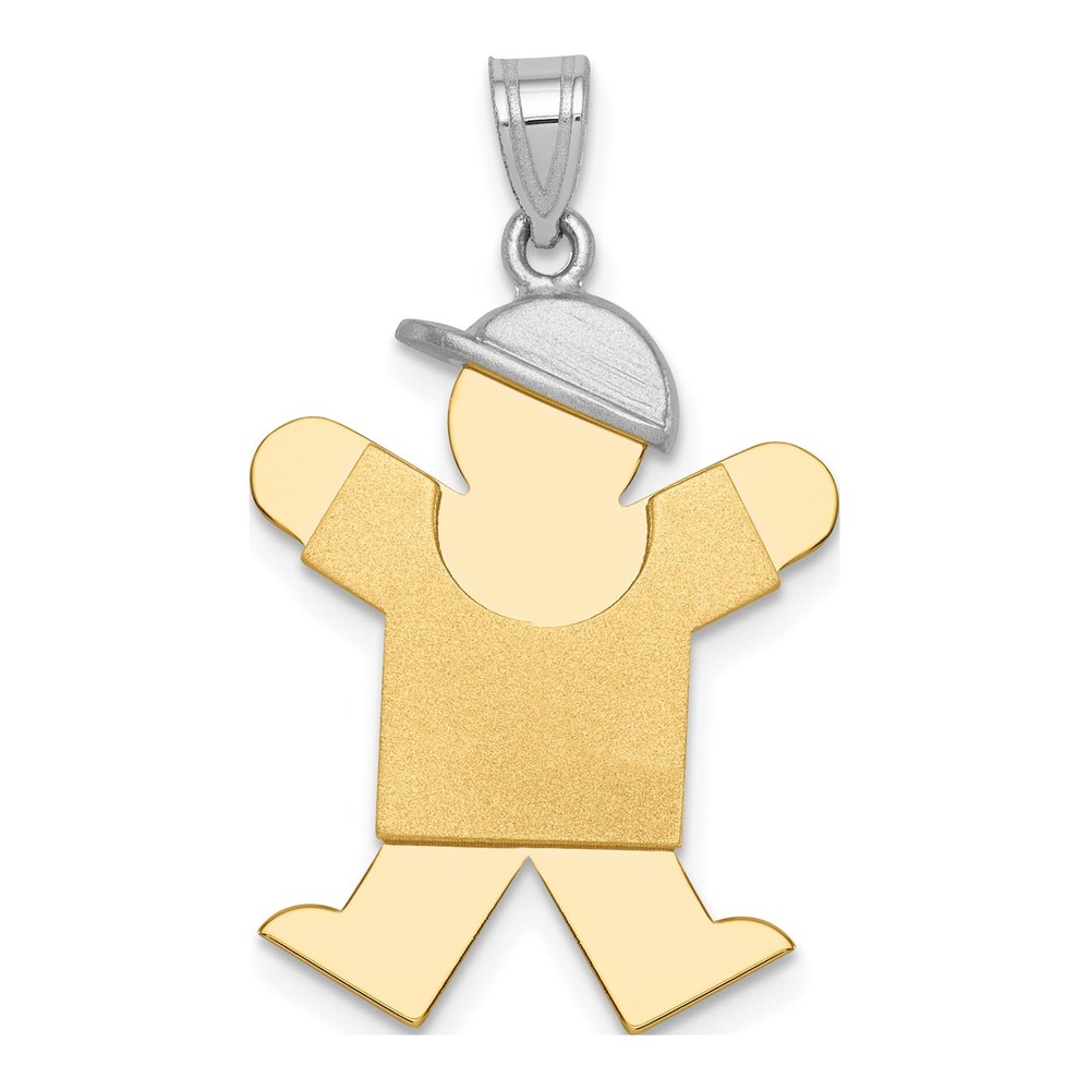 14K Two-Tone Gold Boy Charm