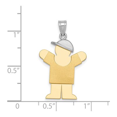 14K Two-Tone Gold Boy Charm – view 3