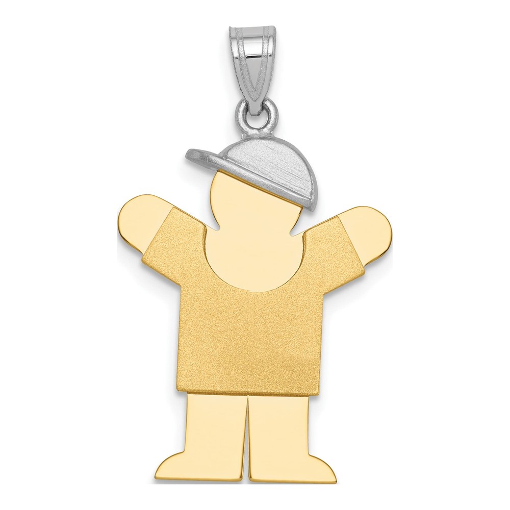 14K Two-Tone Gold Boy Charm