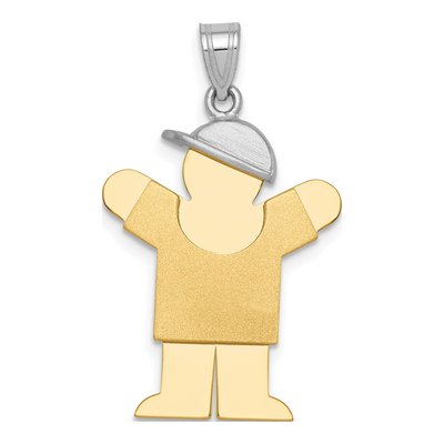 14K Two-Tone Gold Boy Charm